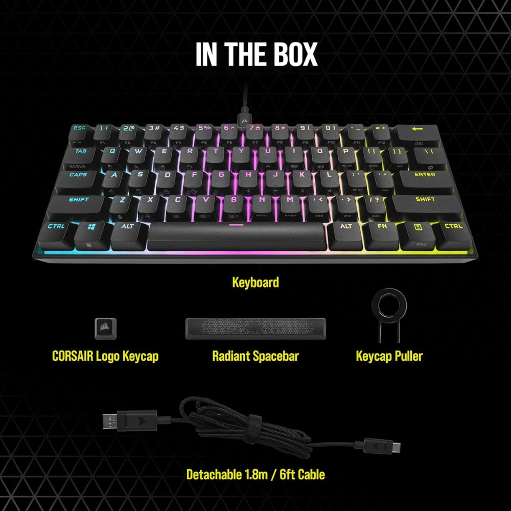 Corsair K65 RGB Mini 60% Mechanical Gaming Keyboard