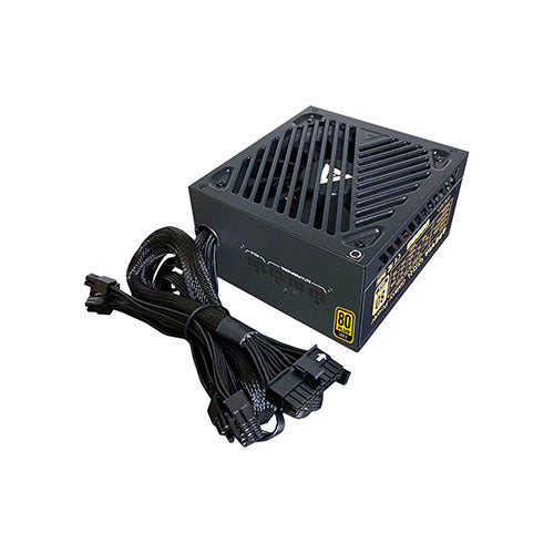 Apevia Galaxy series non-modular ATX power supply with attached sleeved cables