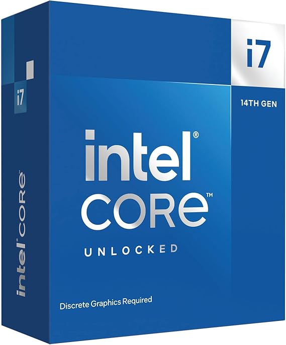 Intel Core i7-14700KF unlocked LGA1700 desktop processor in retail box