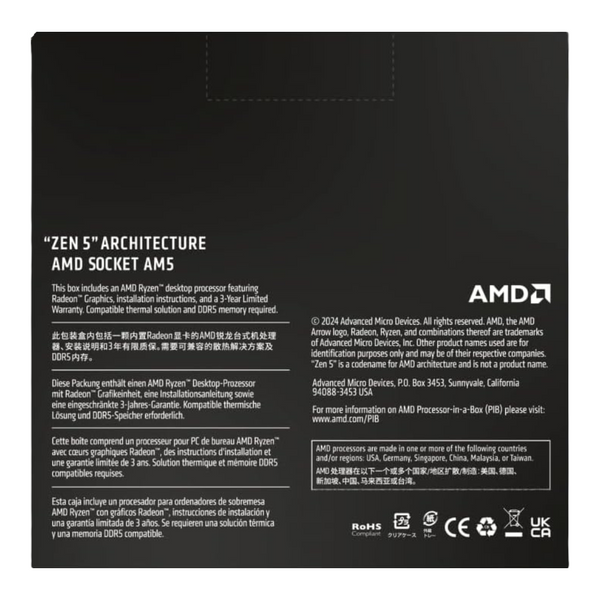 AMD Ryzen 5 9600X 6-Core, 12-Thread Unlocked Desktop Processor