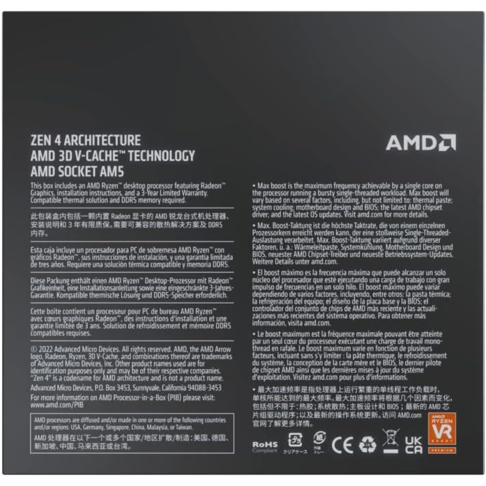 AMD Ryzen 7 7800X3D 8-Core, 16-Thread Desktop Processor