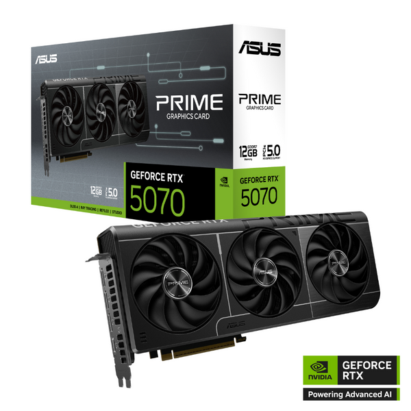 ASUS PRIME GeForce RTX 5070 OC 12GB 192-Bit GDDR7 PCI Express 5.0 DLSS 4.0 Graphics Card