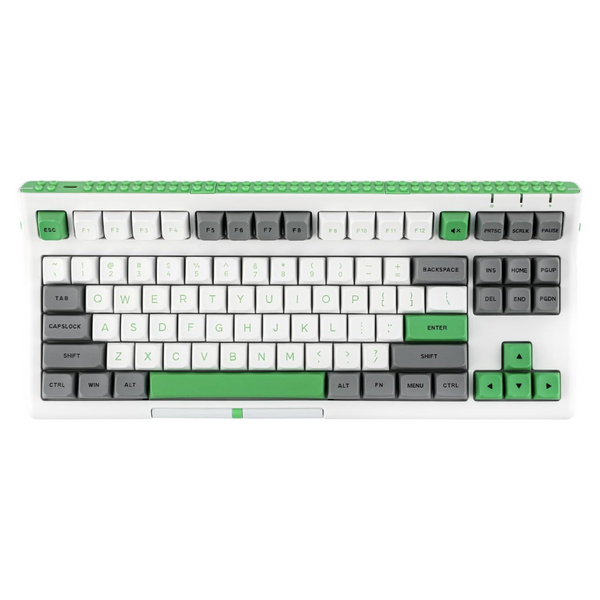 EPOMAKER Brick 87 Tri-Mode TKL Hot Swappable Mechanical Keyboard (Grey Green, Gateron Pro Yellow)