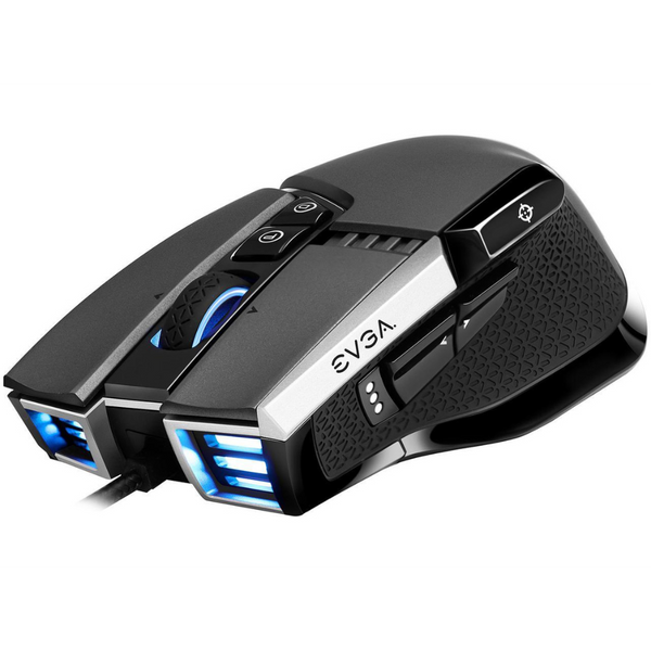 EVGA X17 Gaming Mouse, Wired, Grey, Customizable, 16,000 DPI, 5 Profiles, 10 Buttons, Ergonomic