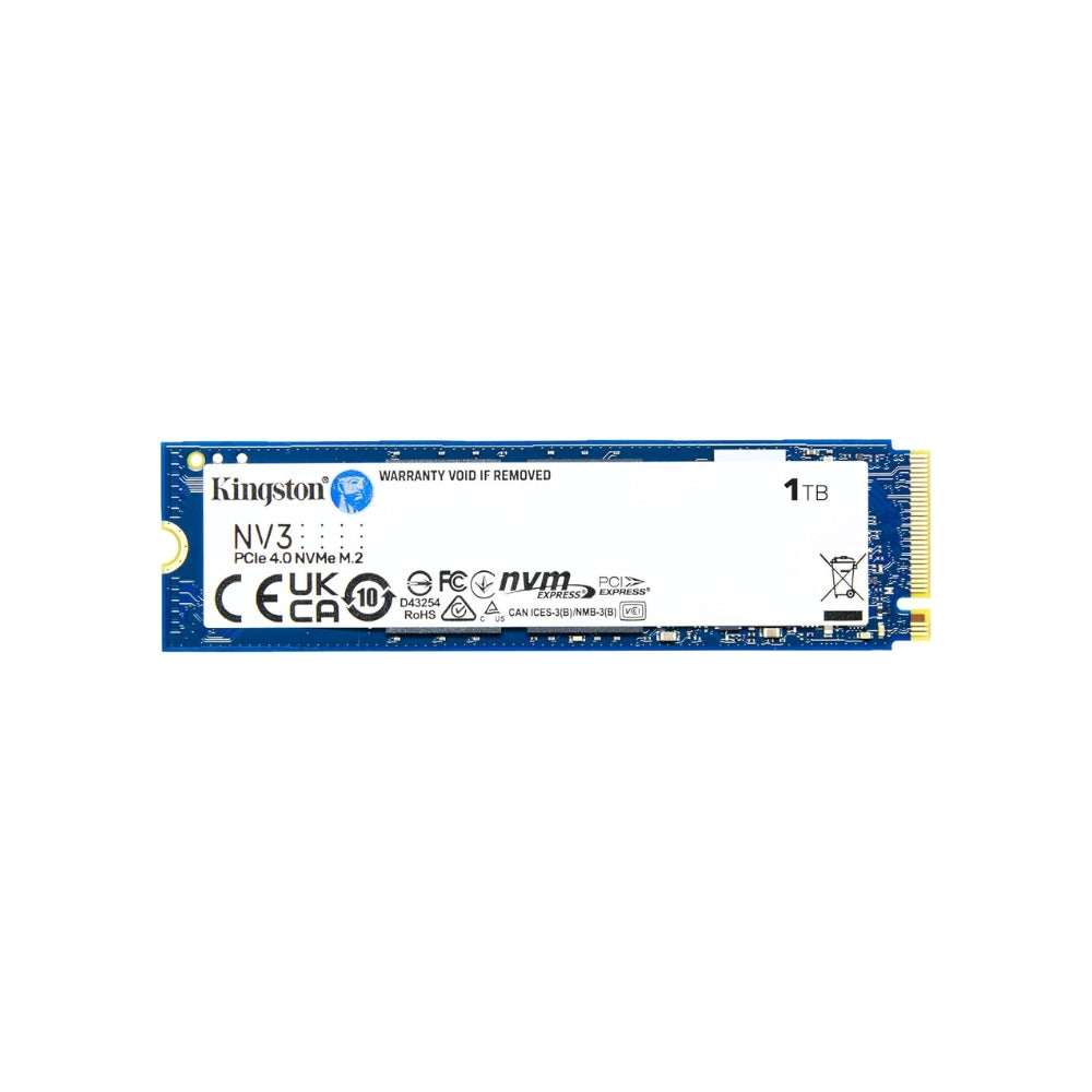 Kingston NV3 1TB M.2 2280 NVMe SSD | PCIe 4.0 Gen 4x4 | Up to 6000 MB/s | SNV3S/1000G