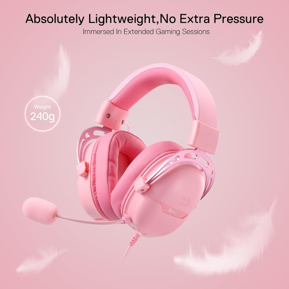 Redragon Aurora H376 Wired Gaming Headset Pink