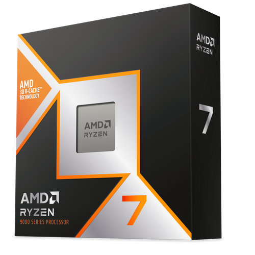 AMD Ryzen 7 9800X3D eight-core AM5 gaming processor with second-generation 3D V-Cache, retail box