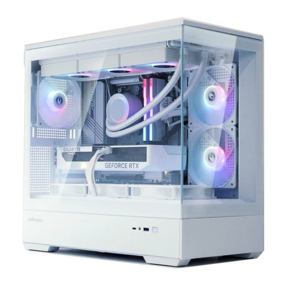 Zalman P30 mATX Mini-Tower PC Case Panoramic Glass 3 x ARGB Fans