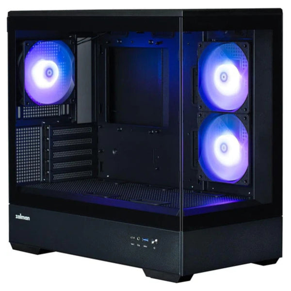 Zalman P30 mATX Mini-Tower PC Case Panoramic Glass 3 x ARGB Fans