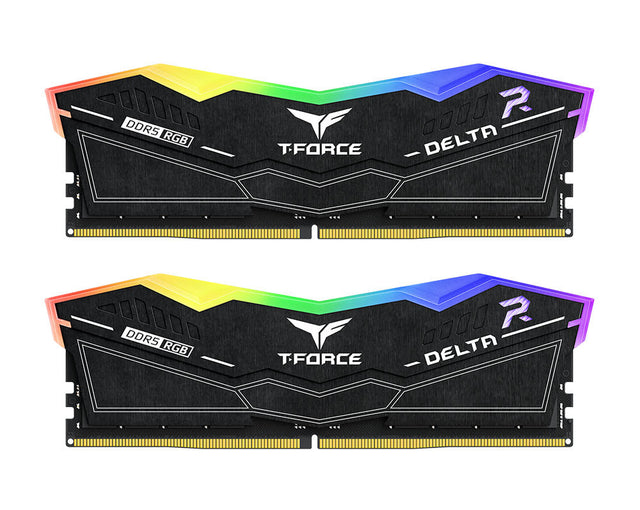 TEAMGROUP T-Force Delta RGB DDR5 memory kit, two modules with full-length RGB diffusers