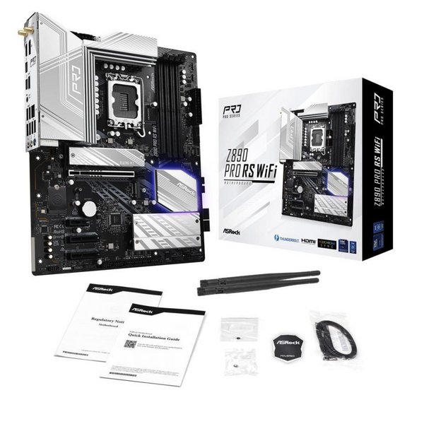 ASRock Z890 Pro RS WiFi LGA 1851 Intel Z890 SATA 6Gb/s ATX Motherboard